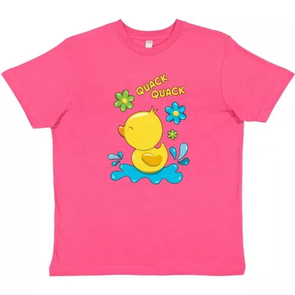 Bella Canvas Quack Quack Cute Duckling With Flowers Animals Duck Swim Toddler Shirt