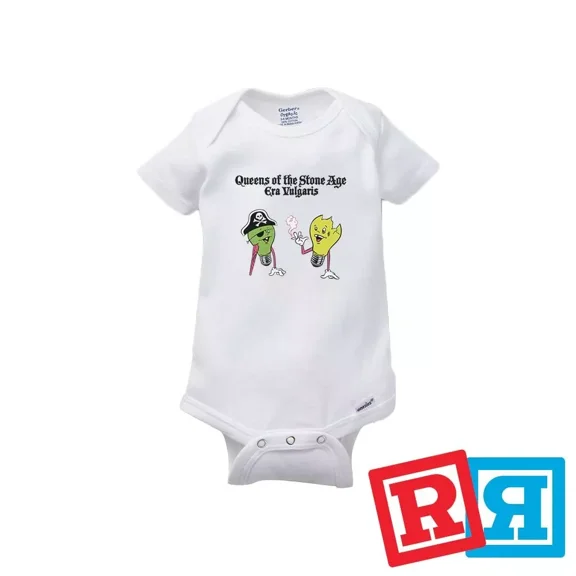 Bella Canvas Queens Of The Stone Age Gerber Baby OnesieÂ® Cotton White Short Sleeve Bodysuit