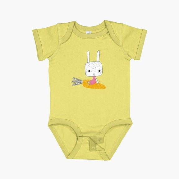 Bella Canvas Rabbit Short Sleeve Baby One-Piece Newborn Gender Neutral Outfit, Baby Boy Or Girl Bodysuit, Birrthday Gifts