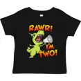 thumbnail image 1 of Bella Canvas Rawr I'm Two Dinosaur Toddler Shirt 2nd Birthday Child Preschooler Toddler Shirt, 1 of 3