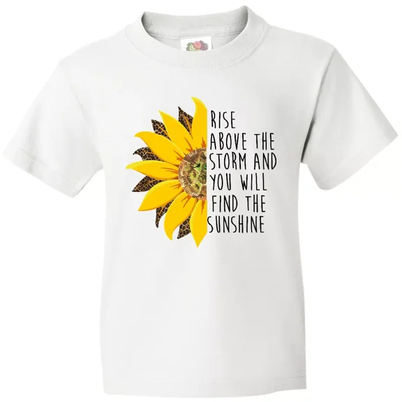 Bella Canvas Rise Above Above The Storm Sunflower Toddler T-Shirt Boodlebug Graphics