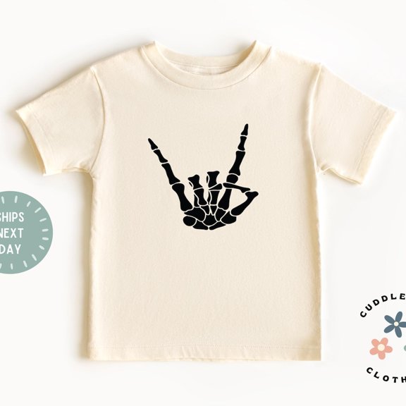 Bella Canvas Rock On Kids Shirt, Skeleton Hand Kids Tee, Rock and Roll Tee, Punk Goth Kids, Band Member Shirt, Gift For Boy, Grandson Gift, Goth