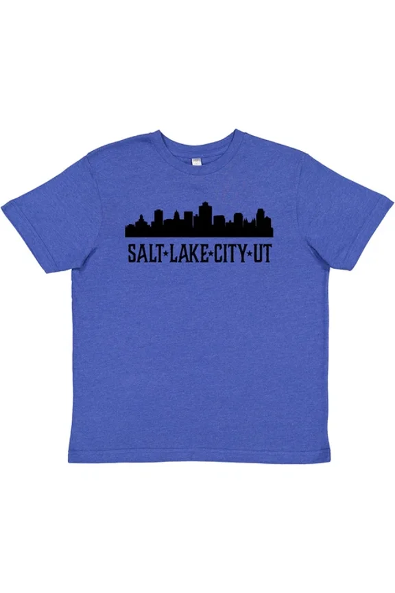 Bella Canvas Salt Lake City Utah City Skyline Toddler T-Shirt Souvenir Silhouette Tee