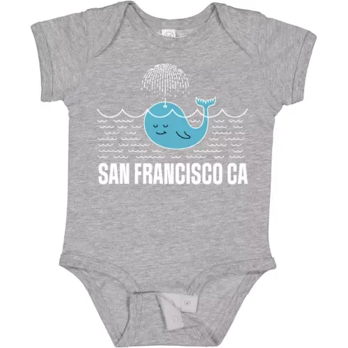 Bella Canvas San Francisco California Whale Watching Baby Ca City Cities Bodysuit