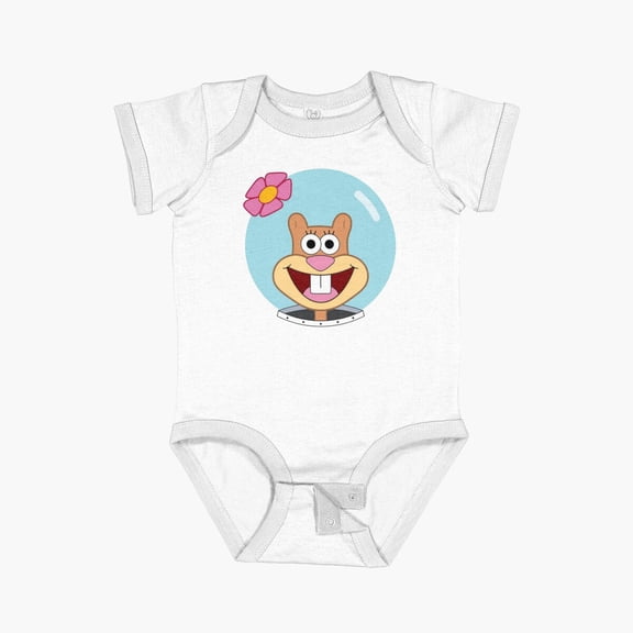 Bella Canvas Sandy Cheeks Short Sleeve Baby One-Piece Newborn Gender Neutral Outfit, Baby Boy Or Girl Bodysuit, Birrthday Gifts