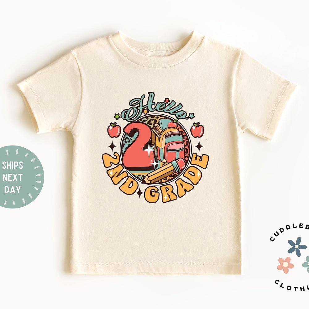 Bella Canvas Second Grade Shirt, First Day of Second Grade Tee, Hello ...