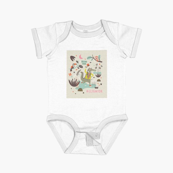 Bella Canvas See You Later Alligator Short Sleeve Baby One-Piece Newborn Gender Neutral Outfit, Baby Boy Or Girl Bodysuit, Birrthday Gifts