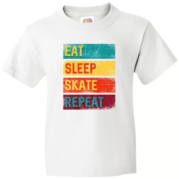 Bella Canvas Skating Eat Sleep Skate Repeat Sports Future Skater Toddler Shirt