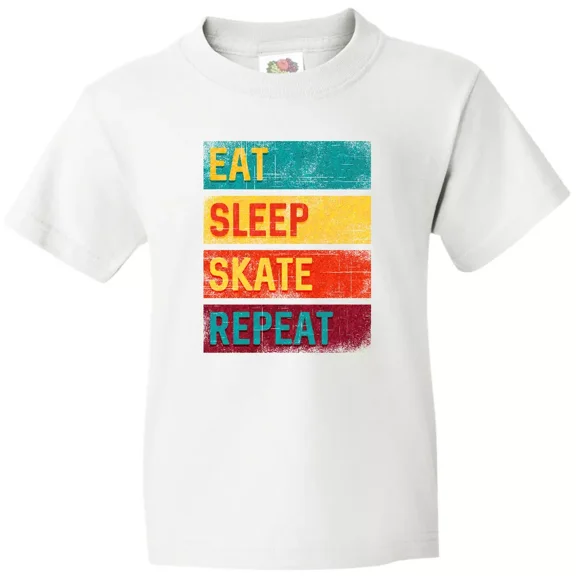 Bella Canvas Skating Eat Sleep Skate Repeat Sports Future Skater Toddler Shirt