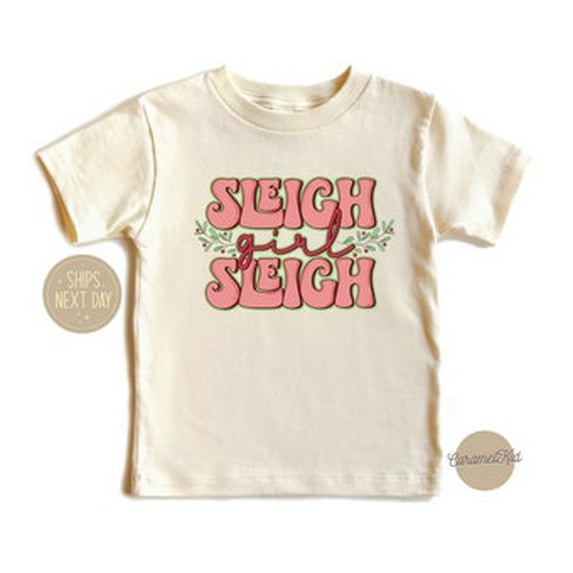 Bella Canvas Sleigh Girl Sleigh Festive Sleigh Girl Sleigh Bodysuit, Empowering Holiday Toddler Christmas Baby Bodysuit, X-mas Gift Toddler Shirt