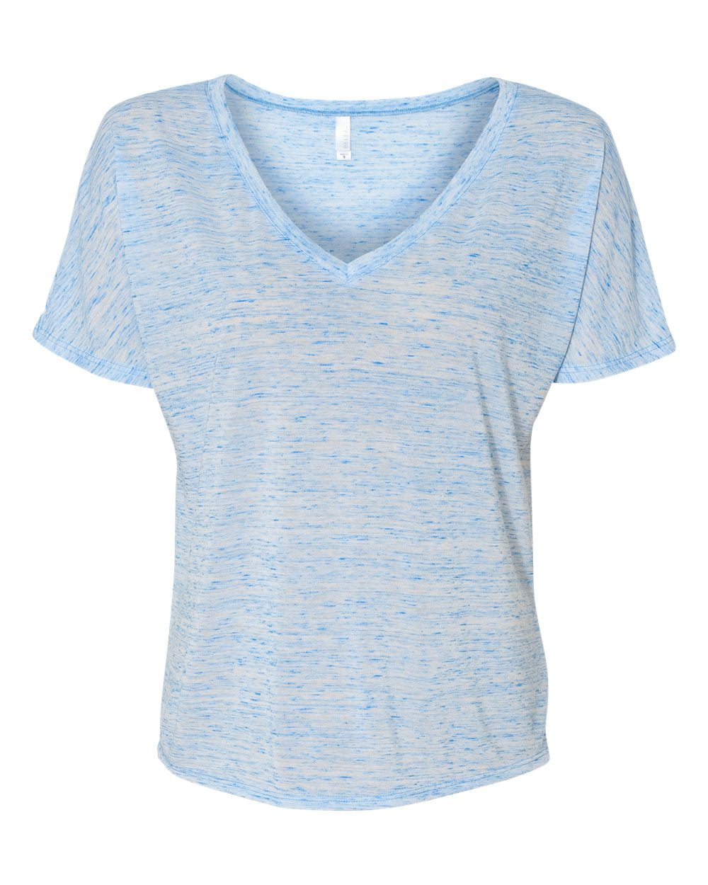 Bella Canvas Ladies' Slouchy V-Neck T-Shirt - Mauve, Soft Poly-Viscose Relaxed Fit Tee