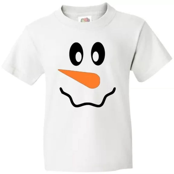 Bella Canvas Snowman With Carrot Nose And Smile Boodlebug Man Smiling Toddler Shirt