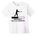 thumbnail image 1 of Bella Canvas Softball Skills Loading Funny Sports Humor Toddler Boys & Girls Shirt, Gift for Baby or Kids, 1 of 3