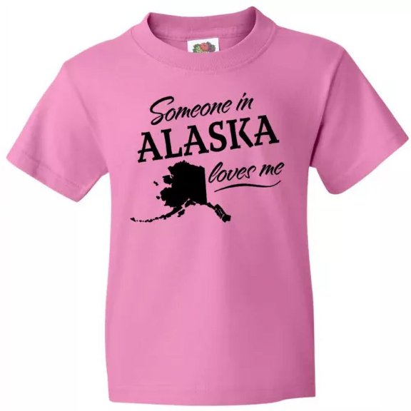 Bella Canvas Someone In Alaska Loves Me Toddler T-Shirt State Home Family Kids Gift