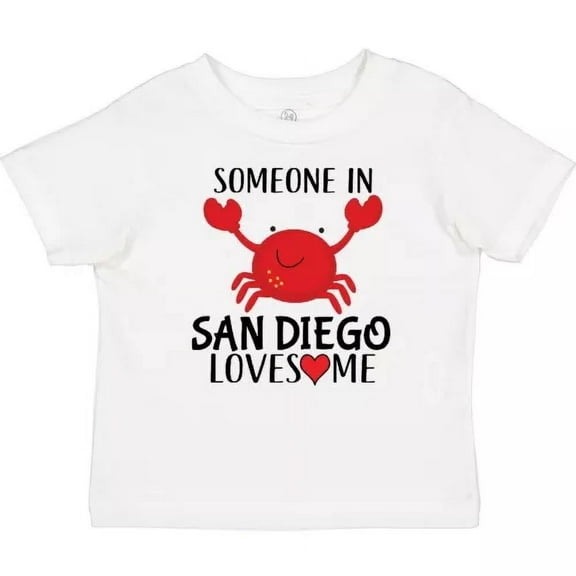Bella Canvas Someone In San Diego Loves Me Gift Baby Toddler Shirt Beach Clothes Infant