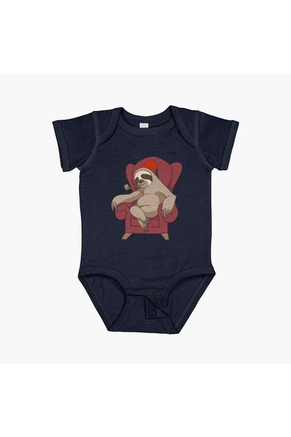 Bella Canvas Sophisticated Sloth Short Sleeve Baby One-Piece Newborn Gender Neutral Outfit, Baby Boy Or Girl Bodysuit, Birrthday Gifts