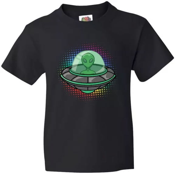 Bella Canvas Spaceship Funny Alien Outer Space Toddler T-Shirt Ufos Extraterrestrial