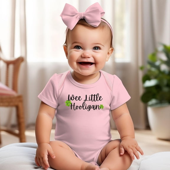 Bella Canvas St. Patrick's Day Infants, Wee Little Hooligan, Short Sleeve Tee, Kids Shamrock Shirt, Irish Baby Clothes, Childs Top