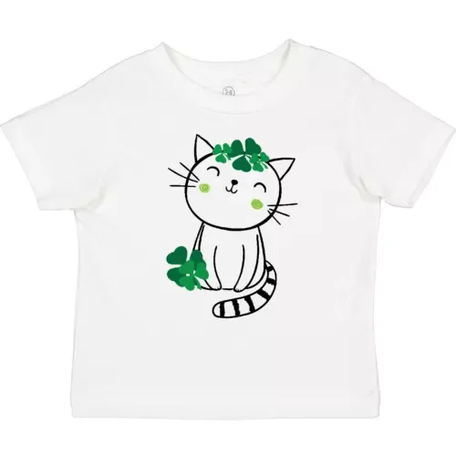Bella Canvas St Patricks Day Irish Kitty Cat Toddler Toddler Shirt Paddys Childs Clothing