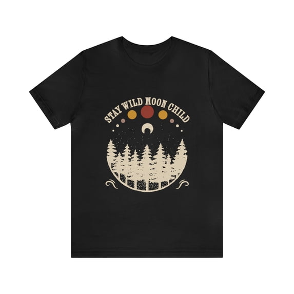 Bella Canvas Stay Wild Moon Child T-Shirt, Moon Child T-Shirt