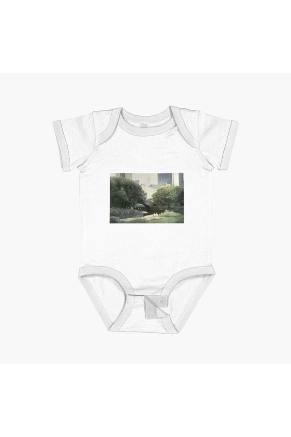 Bella Canvas Summer Days(Central Park-New York City) Short Sleeve Baby One-Piece Newborn Gender Neutral Outfit, Baby Boy Or Girl Bodysuit, Birrthday Gifts