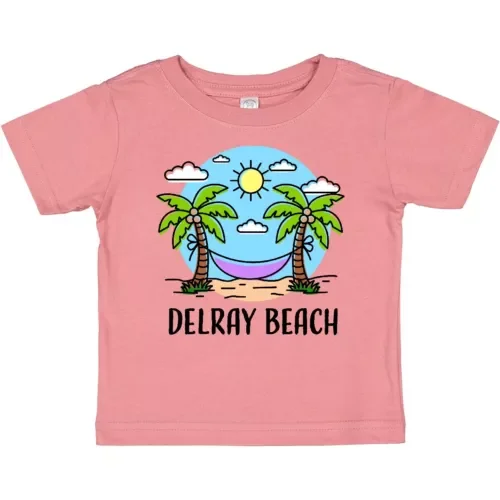 Bella Canvas Summer Vacation In Delray Beach Baby Toddler Shirt Florida Spring Break Palm