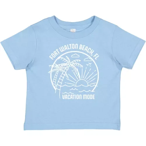 Bella Canvas Summer Vacation Mode Fort Walton Beach Florida Baby Toddler Shirt Sunshine