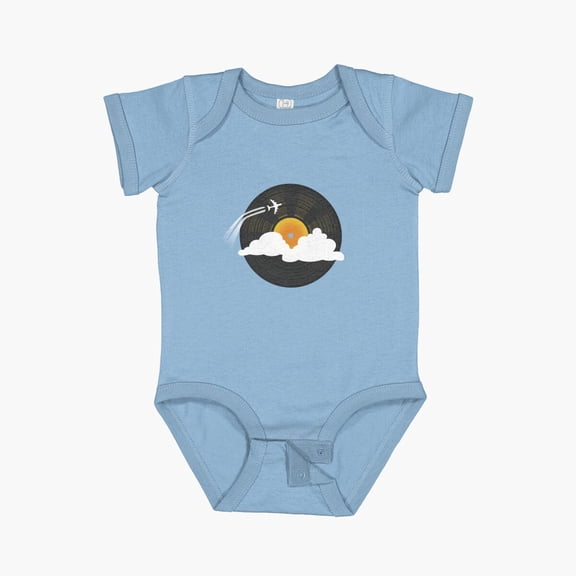 Bella Canvas Sunburst Records Short Sleeve Baby One-Piece Newborn Gender Neutral Outfit, Baby Boy Or Girl Bodysuit, Birrthday Gifts