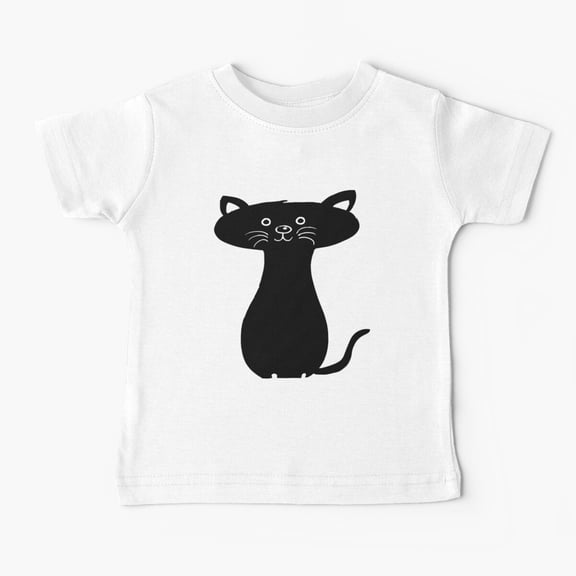 Bella Canvas Sweety Black Kitty , Black Cat Lovers Baby T-Shirt
