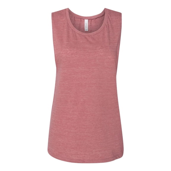 BELLA   CANVAS - Women's Flowy Scoop Muscle Tank - 8803 - Mauve Slub - Size: L