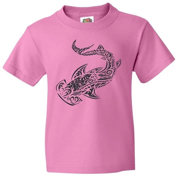 Bella Canvas Tattoo Style Hammerhead Shark Toddler T-Shirt Sharks Hammer Head Tribal