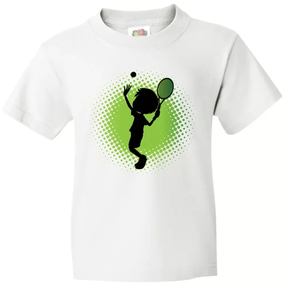 Bella Canvas Tennis Player Gift Silhouette Boy Sports Team Member Toddler Shirt