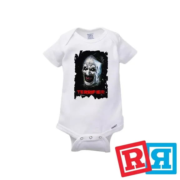 Bella Canvas Terrifier Art The Clown Gerber Baby OnesieÂ® Cotton Short Sleeve Bodysuit
