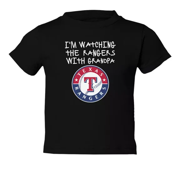 Bella Canvas Texas Cute Watching With Grandpa Toddler Boys & Girls Shirt, Gift for Baby or Kids