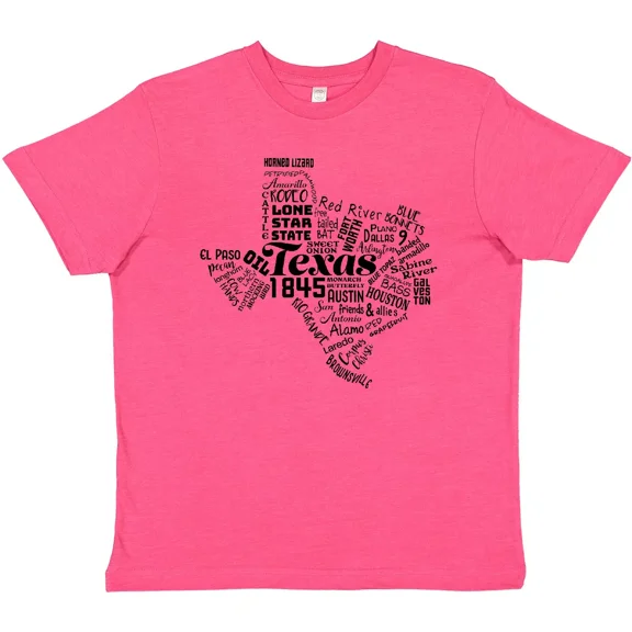 Bella Canvas Texas Word Salad- State Outline Toddler T-Shirt Home Lone Star Austin