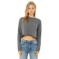 thumbnail image 1 of Bella + Canvas, The Ladies' Cropped Fleece Crew - DEEP HEATHER - L, 1 of 4