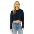 thumbnail image 1 of Bella + Canvas, The Ladies' Cropped Fleece Crew - NAVY - M, 1 of 2
