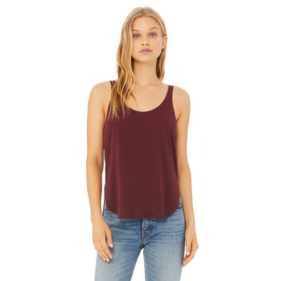 BE 8802 LAD FLOWY SD SLIT TANK (MAROON S)