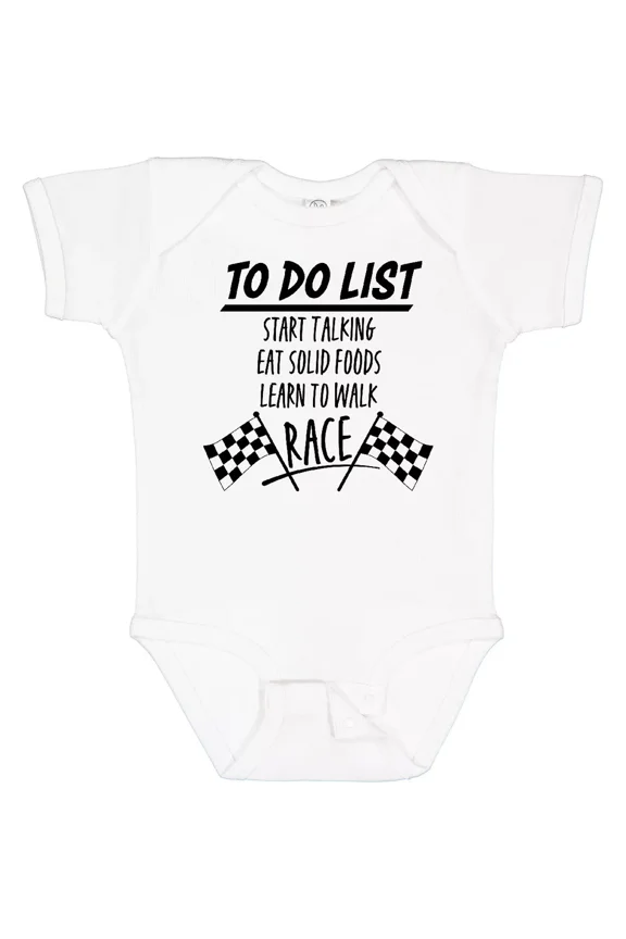 Bella Canvas To Do List Funny Racing For Baby Baby Bodysuit Kids Car Drive Humor Jc
