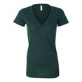 thumbnail image 1 of Bella + Canvas Triblend Short-Sleeve Deep V-Neck T-Shirt (8435) Emerald Triblend, M, 1 of 2