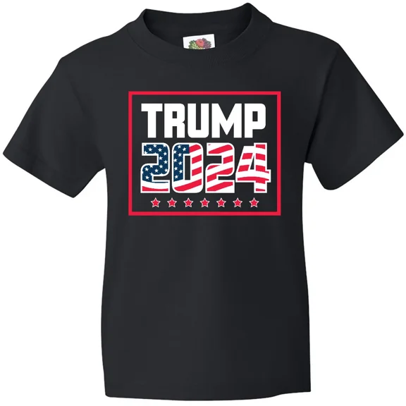 Bella Canvas Trump 2024 Election Flag Toddler T-Shirt Politics Voting Donald Jmg Tee