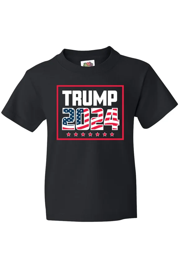 Bella Canvas Trump 2024 Election Flag Toddler T-Shirt Politics Voting Donald Jmg Tee