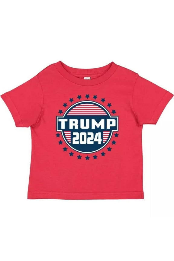 Bella Canvas Trump For President 2024 Badge Baby Toddler Shirt Politics Voting Donald Jmg