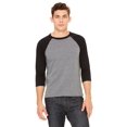 thumbnail image 1 of Bella + Canvas Unisex 3/4-Sleeve Baseball T-Shirt, 1 of 4