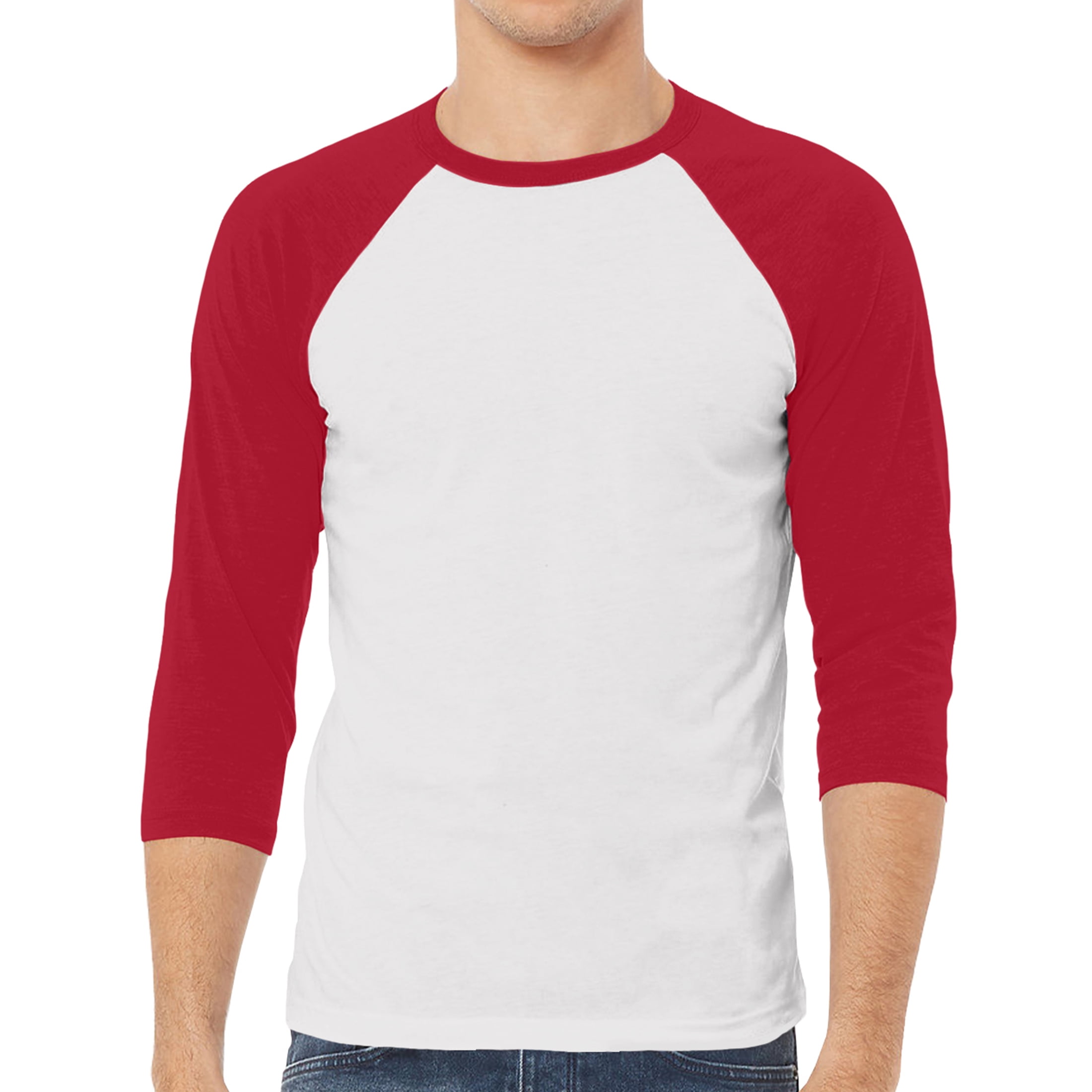 Bella+Canvas Unisex 3/4 Sleeve Baseball Tee - Men Women Raglan T-Shirt ...