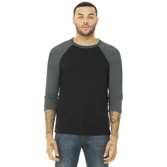 Bella+Canvas Unisex 3/4-Sleeve Baseball Tee