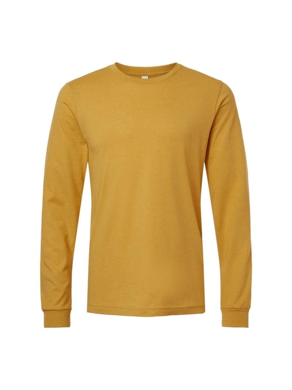 Bella Canvas Unisex CVC Jersey Long-Sleeve T-Shirt - Heather Mustard - X-Large