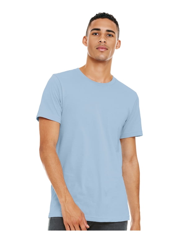 Adult Unisex Short Sleeve Crew T-Shirt for Crafting, Baby Blue, Large
