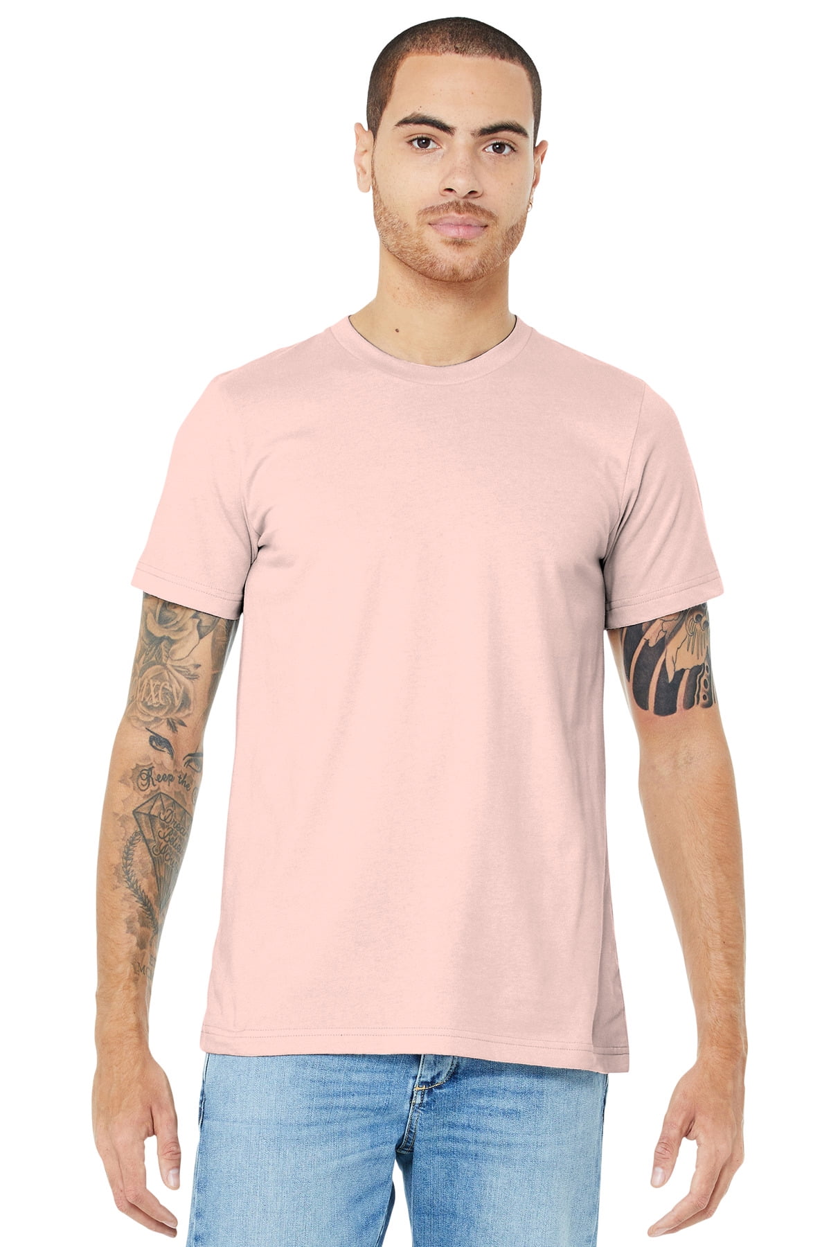 Bella Canvas Unisex Cotton Jersey T-Shirt, Soft Pink Medium - Main Image