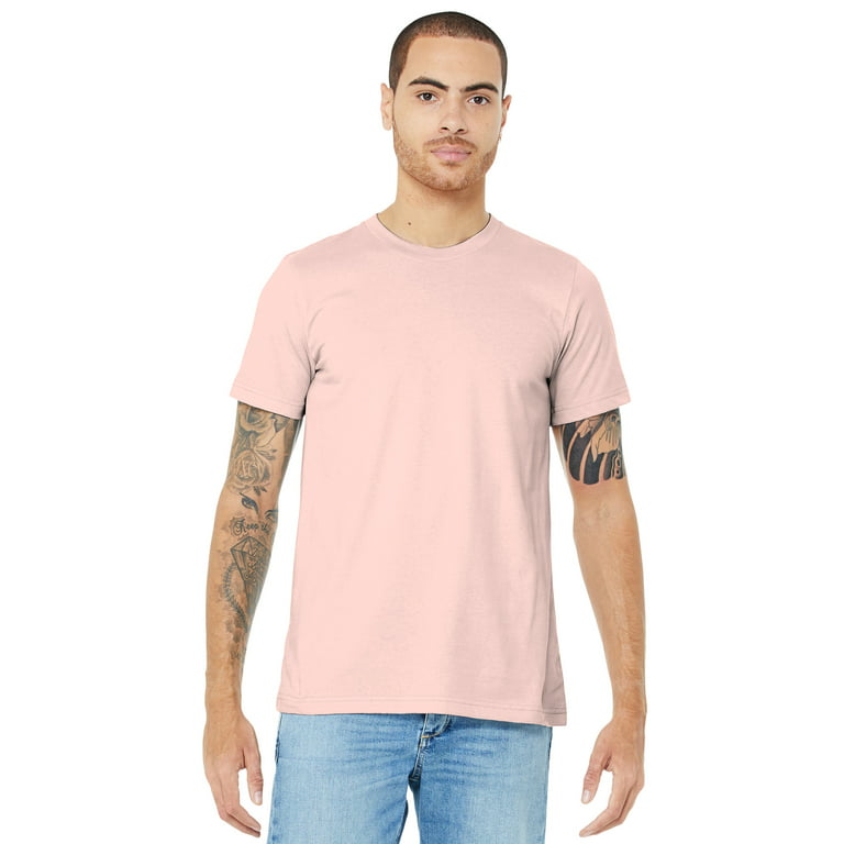Bella + Canvas Unisex Cotton Jersey T-Shirt, Soft Pink - M